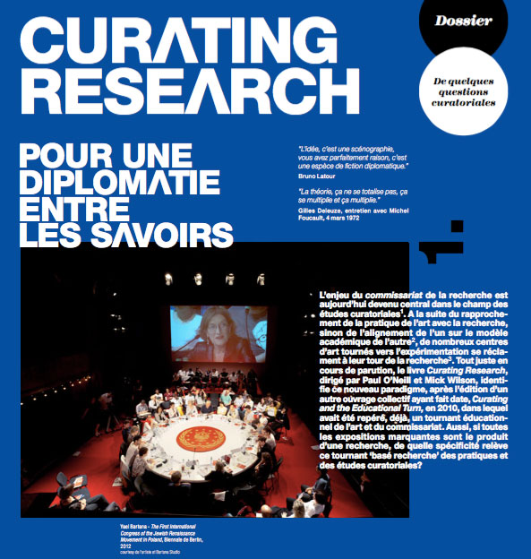 Curating research (L’Art même n°64, 2015)